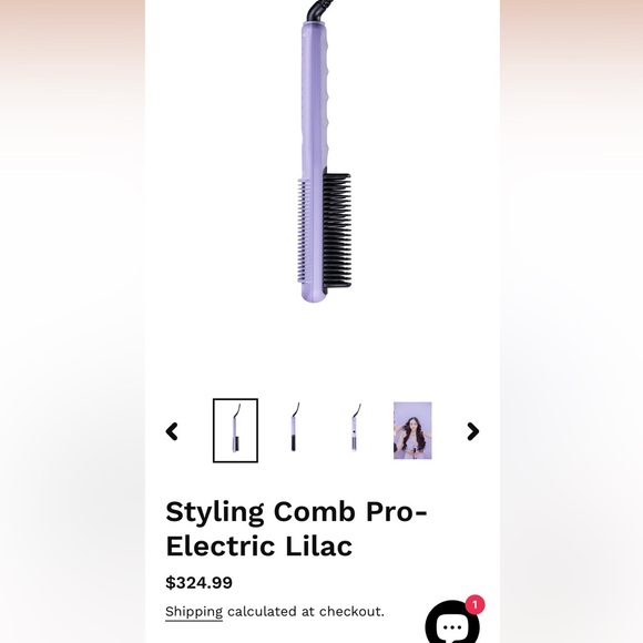 Black Ceramic Heated Hair Straightening Comb - Unbranded